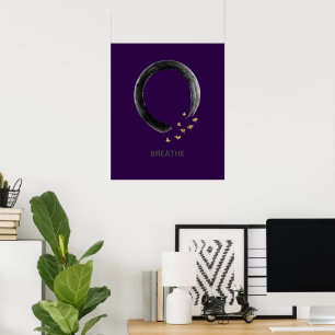 Anpassbare BREATHE Zen Enso Circle Ginkgo Kunst Poster