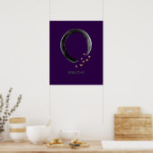 Anpassbare BREATHE Zen Enso Circle Ginkgo Kunst Poster (Küche)