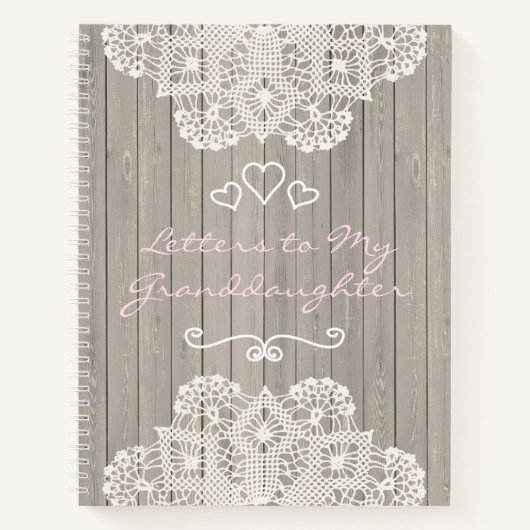 Anpassbare Briefe an meine Enkelin Notizblock (Vorderseite)