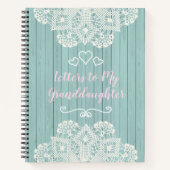 Anpassbare Briefe an meine Enkelin Notizblock (Vorderseite)