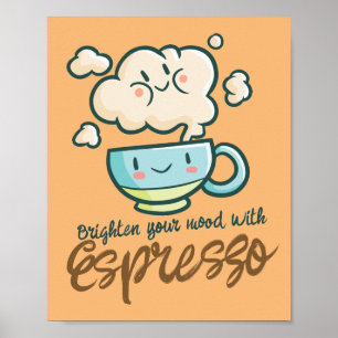 Anpassbare Brillante mit Espresso Poster