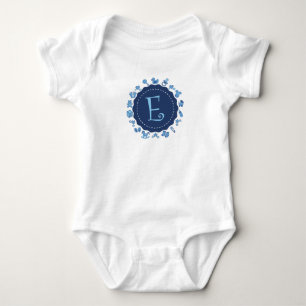 Anpassbare Buchstaben "E" Baby Strampler