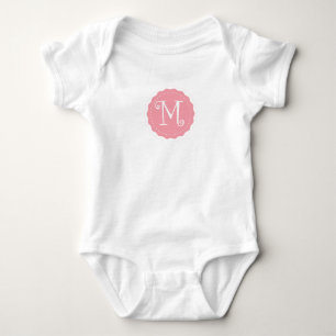 Anpassbare Buchstaben "M" Baby Strampler