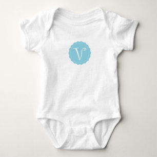 Anpassbare Buchstaben "V" Baby Strampler