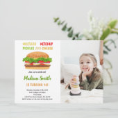 Anpassbare Burger-Party Einladungen für Kinder (Stehend Vorderseite)