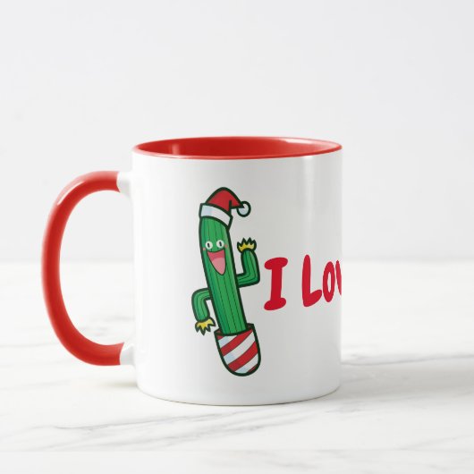 Anpassbare Cactus Lieben Winter Tasse (Links)