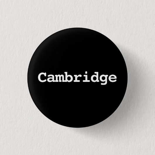 Anpassbare Cambridge-Typografie Button (Vorderseite)