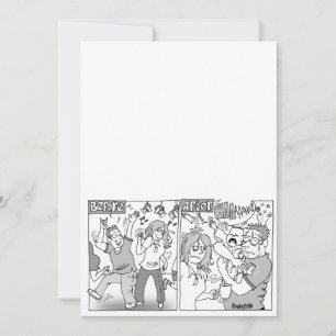 Anpassbare Cartoon-Hochzeitseinladung Einladung