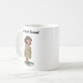 Anpassbare Cartoon-Waage Kaffeetasse (Vorderseite Links)