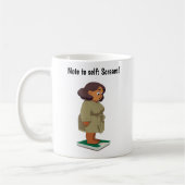 Anpassbare Cartoon-Waage Kaffeetasse (Links)