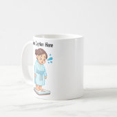 Anpassbare Cartoon-Waage Kaffeetasse (Vorderseite Links)