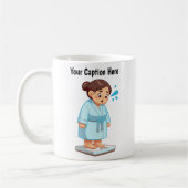 Anpassbare Cartoon-Waage Kaffeetasse (Links)