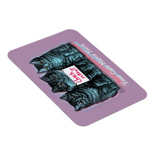 Anpassbare Cat Meme Magnet 'Karo Meowt' (Rechte Seite)