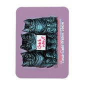 Anpassbare Cat Meme Magnet 'Karo Meowt' (Vertikal)