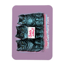 Anpassbare Cat Meme Magnet 'Karo Meowt'