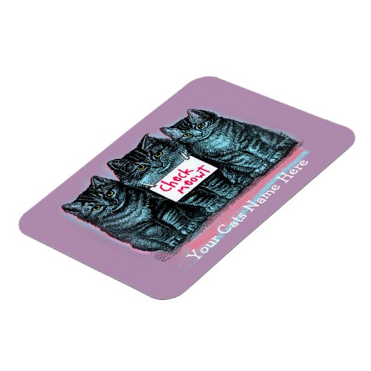 Anpassbare Cat Meme Magnet 'Karo Meowt' (Linke Seite)