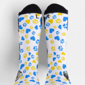 Anpassbare Cat Paw Print Socks mit Herz-Design Socken (Oben)