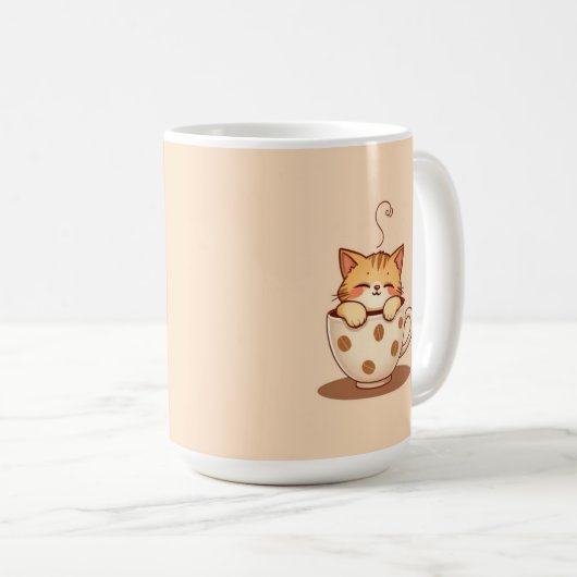 Anpassbare Cat-Tasse Kaffeetasse (VorderseiteRechts)