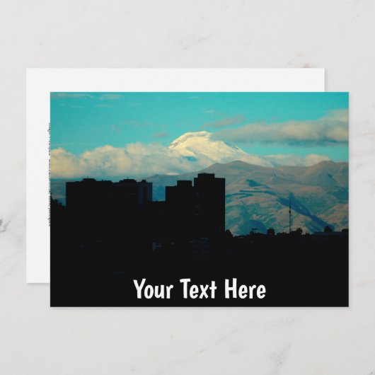 Anpassbare Cayambe-Vulkankarte (Vorne/Hinten)