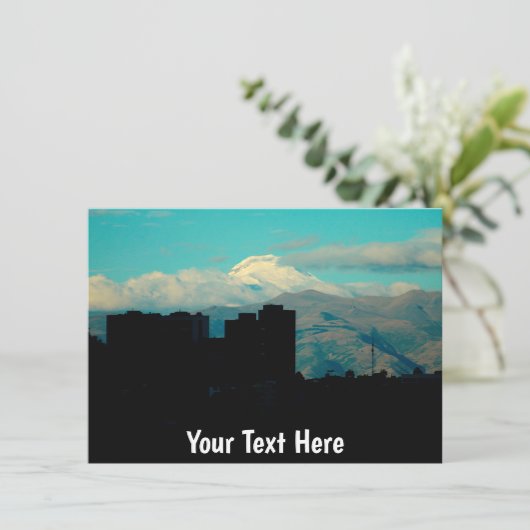 Anpassbare Cayambe-Vulkankarte (Stehend Vorderseite)