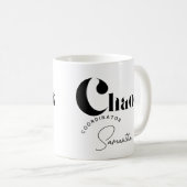Anpassbare "Chaos Coordinator"-Tasse Kaffeetasse (VorderseiteRechts)