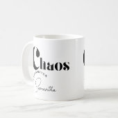 Anpassbare "Chaos Coordinator"-Tasse Kaffeetasse (Vorderseite Links)
