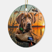 Anpassbare Chesapeake Bay Retriever Keramik Ornament (Links)