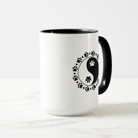 Anpassbare Chihuahua Yin Yang-Kaffee-Tasse Tasse (VorderseiteRechts)
