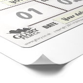 Anpassbare Clapperboard-Printwerbung Poster (Ecke)