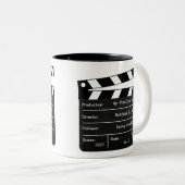 Anpassbare Clapperboard-Tasse Zweifarbige Tasse (VorderseiteRechts)