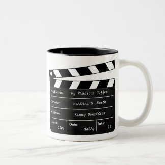 Anpassbare Clapperboard-Tasse Zweifarbige Tasse