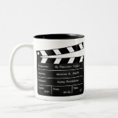 Anpassbare Clapperboard-Tasse Zweifarbige Tasse (Links)