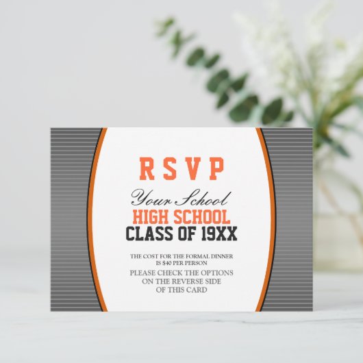 Anpassbare Class-Wiedersehen-UAWG Einladung (Stehend Vorderseite)