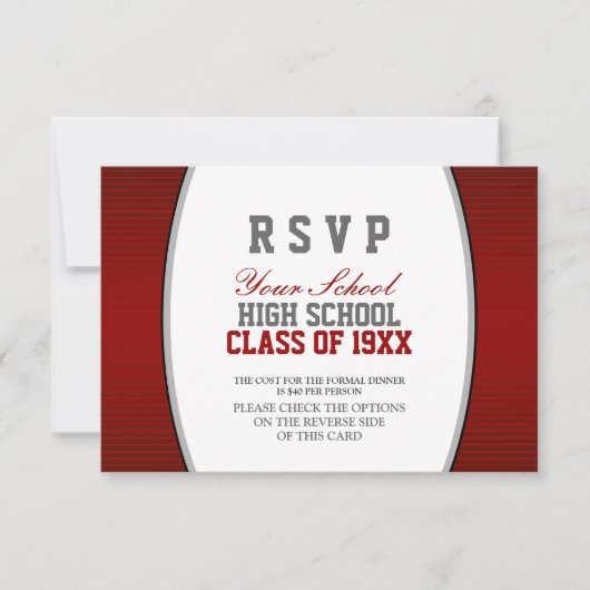 Anpassbare Class-Wiedersehen-UAWG RSVP Karte (Vorderseite)