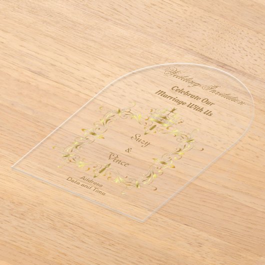 Anpassbare Clear Acryl-Einladungskarte 23 Acryleinladungen (Ablage )