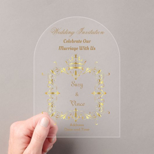 Anpassbare Clear Acryl-Einladungskarte 23 Acryleinladungen (Insitu (Handheld))