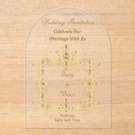 Anpassbare Clear Acryl-Einladungskarte 23 Acryleinladungen