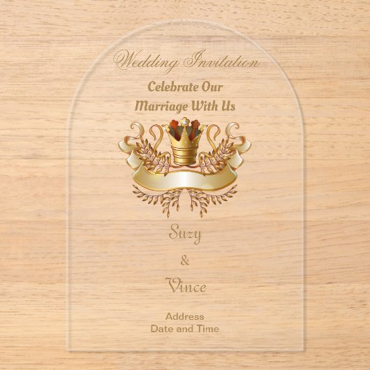 Anpassbare Clear Acryl-Einladungskarte 24 Acryleinladungen (Vorderseite)