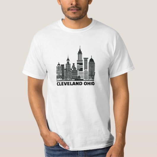 Anpassbare Cleveland Ohio T-Shirt (Vorderseite)