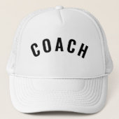 Anpassbare COACH-Text-Statement Weiß Truckerkappe (Vorderseite)