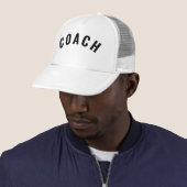 Anpassbare COACH-Text-Statement Weiß Truckerkappe (Beispiel)