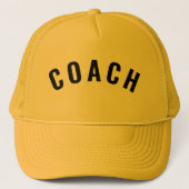 Anpassbare COACH-Textaussage Gelb Truckerkappe (Vorderseite)