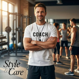 Anpassbare COACH-Textaussage T-Shirt