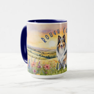 Anpassbare Collie Liebe Tasse, personalisieren Sie Tasse