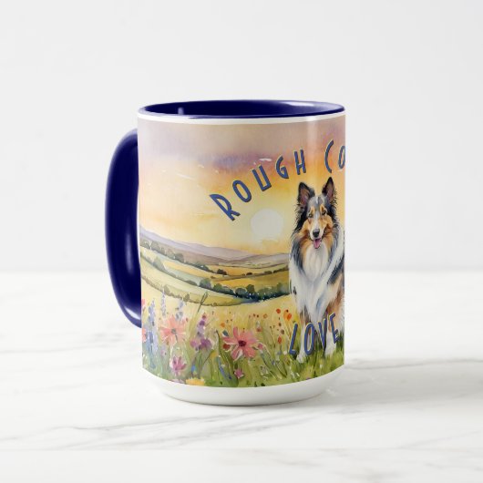 Anpassbare Collie Liebe Tasse, personalisieren Sie Tasse (Vorderseite Links)