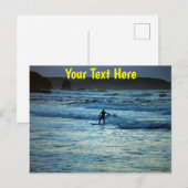 Anpassbare Cornwall-Surfen Postkarte (Vorne/Hinten)