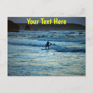 Anpassbare Cornwall-Surfen Postkarte