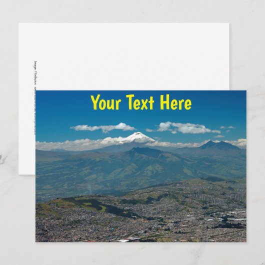 Anpassbare Cotopaxi- und Quito-Karte (Vorne/Hinten)