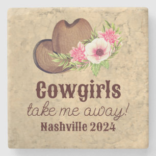 Anpassbare Cowgirls entführen mich! Nashville Steinuntersetzer