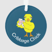 Anpassbare Cribbage Chick Ornament (Rückseite)